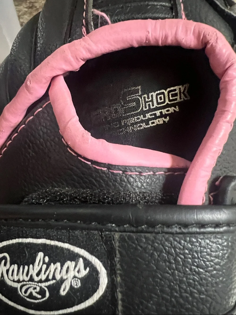 Rawlings Softball Glove Youth Black Pink Fastpitch WFP115